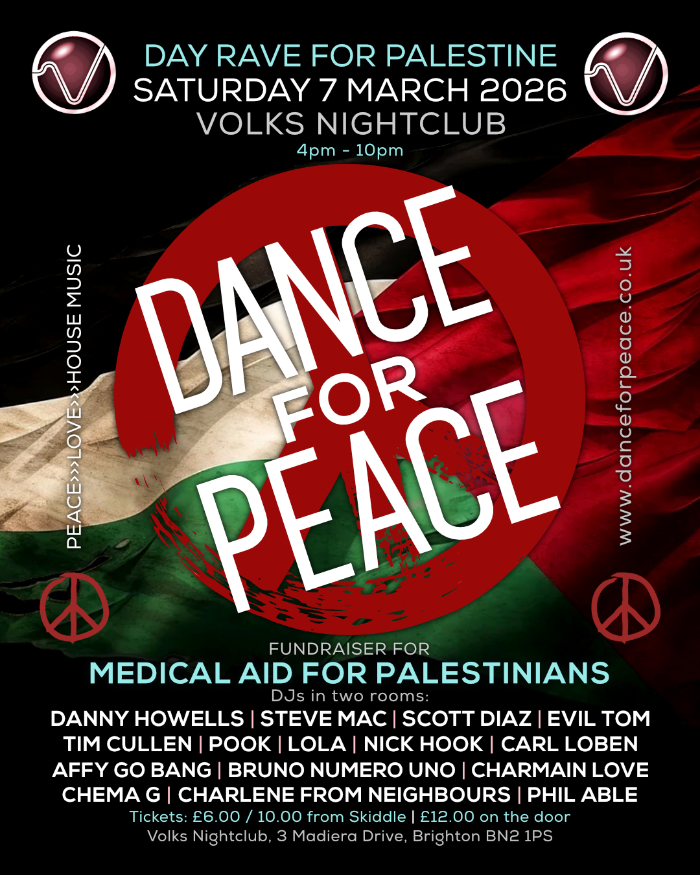 Dance For Peace - Volks Nightclub - 7th of March 2026 Dance For Peace at Volks Nightclub, Brighton - 7th of March 2026